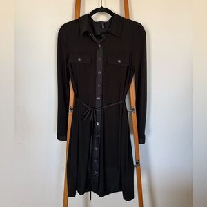 White House Black Market collar black dress